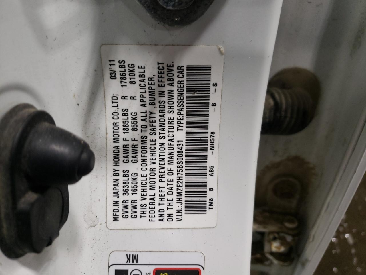 JHMZE2H75BS008431 2011 Honda Insight Ex