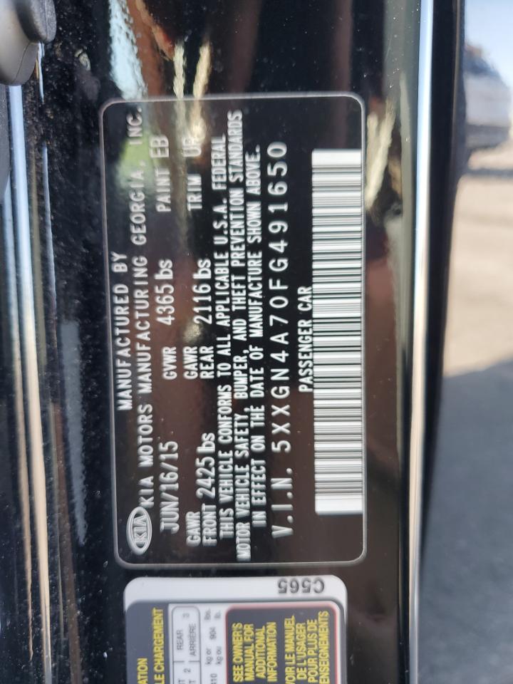 5XXGN4A70FG491650 2015 Kia Optima Ex