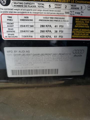 2012 Audi A3 Premium VIN: WAUBJBFM5CA081357 Lot: 45538464