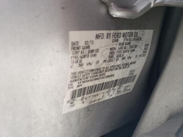 2013 Ford Explorer Xlt VIN: 1FM5K8D86DGC26292 Lot: 46939244