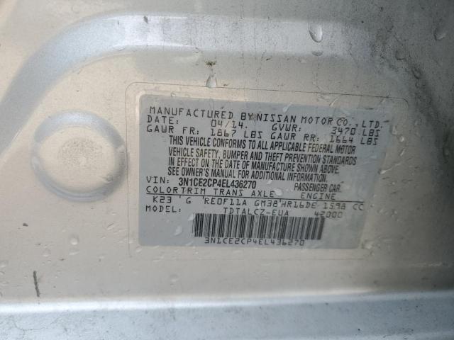 2014 Nissan Versa Note S VIN: 3N1CE2CP4EL436270 Lot: 47990374