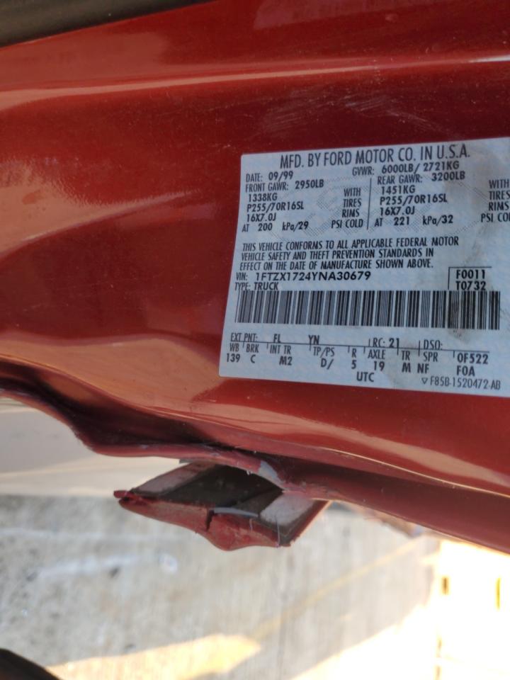 1FTZX1724YNA30679 2000 Ford F150