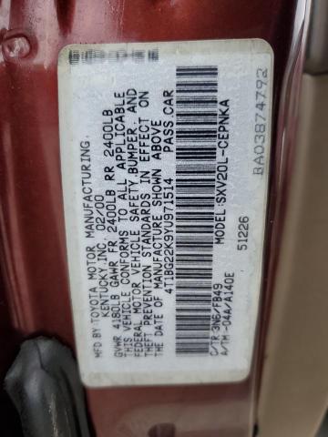 2000 Toyota Camry Ce VIN: 4T1BG22K9YU971514 Lot: 47218094