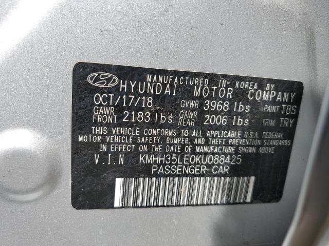 2019 Hyundai Elantra Gt VIN: KMHH35LE0KU088425 Lot: 46168164