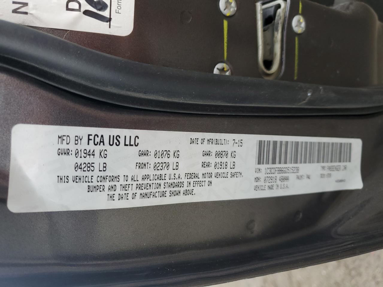 1C3CDFBB6GD515238 2016 Dodge Dart Sxt