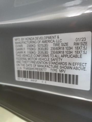2023 HONDA CR-V SPORT - 7FARS6H57PE008777
