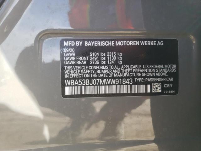 2021 BMW 540 I - WBA53BJ07MWW91843