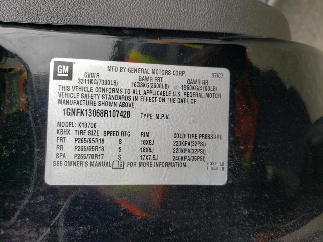 2008 Chevrolet Tahoe K1500 VIN: 1GNFK13068R107428 Lot: 47494724