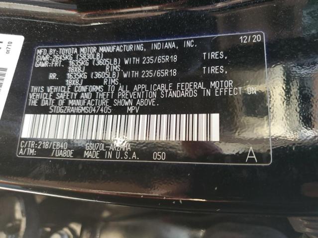 VIN 5TDGZRAH6MS047405 2021 Toyota Highlander, Xle no.13