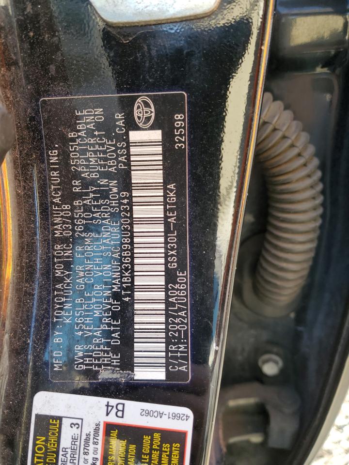 4T1BK36B98U302349 2008 Toyota Avalon Xl