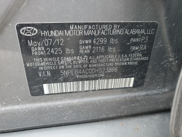 2013 Hyundai Sonata Gls VIN: 5NPEB4AC0DH523866 Lot: 48349644