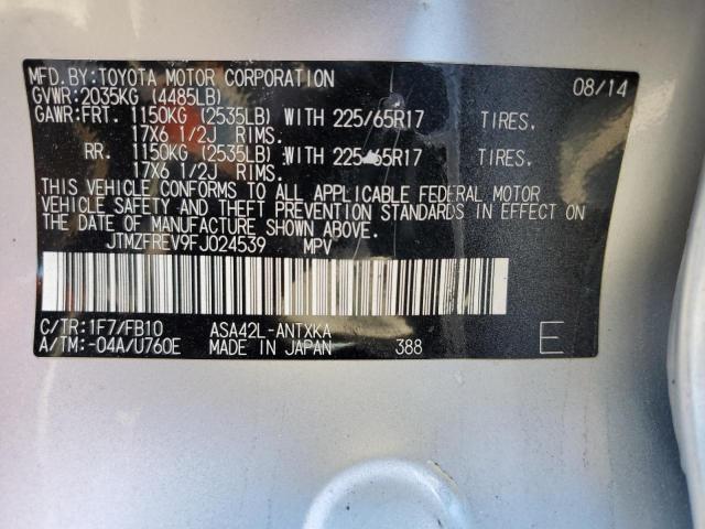 2015 TOYOTA RAV4 LE - JTMZFREV9FJ024539
