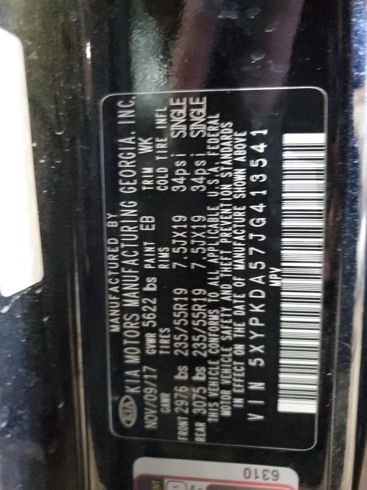 5XYPKDA57JG413541 2018 Kia Sorento Sx