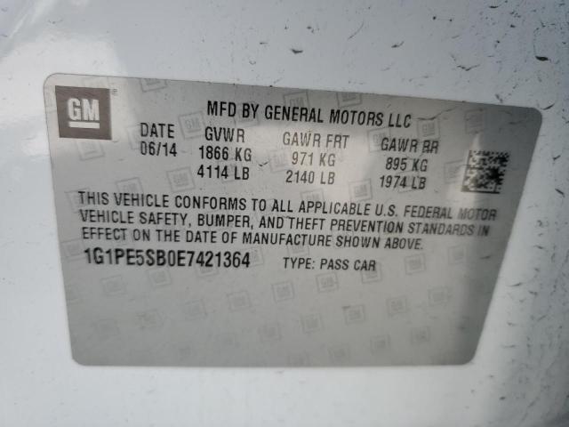 2014 Chevrolet Cruze Lt VIN: 1G1PE5SB0E7421364 Lot: 49015974