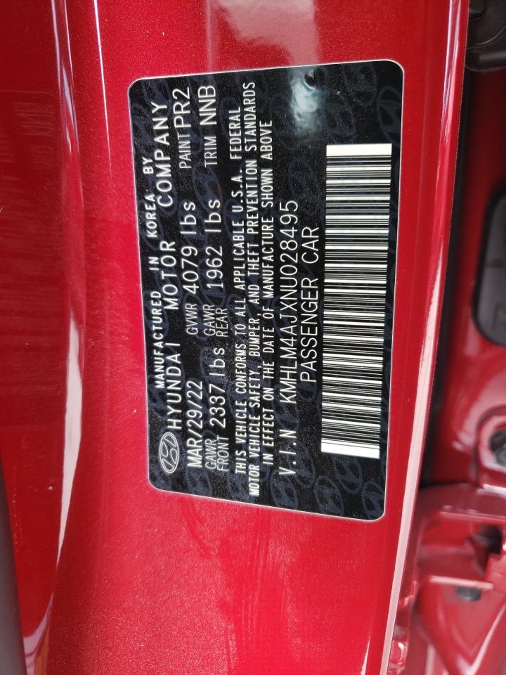 KMHLM4AJXNU028495 2022 Hyundai Elantra Blue