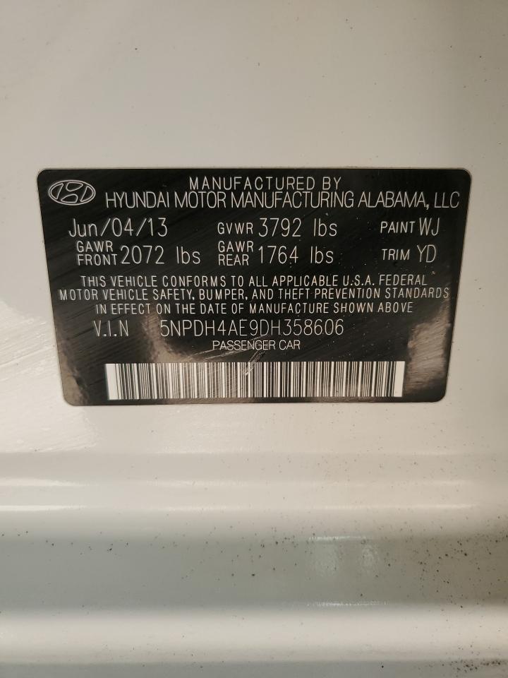 5NPDH4AE9DH358606 2013 Hyundai Elantra Gls