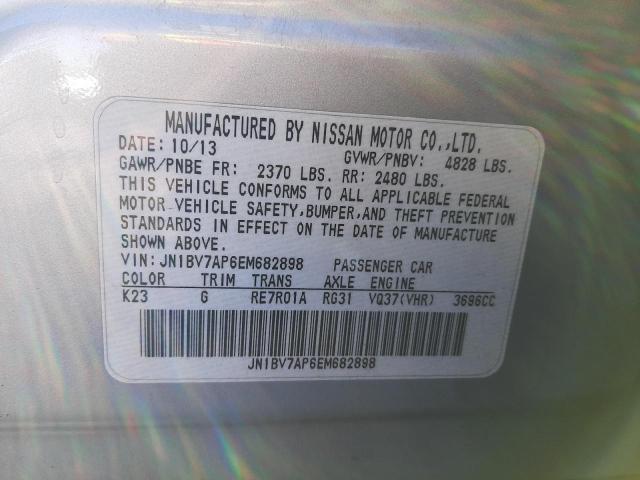 2014 Infiniti Q50 Base VIN: JN1BV7AP6EM682898 Lot: 45109584