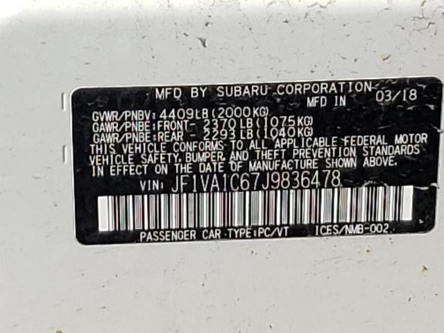 JF1VA1C67J9836478 2018 Subaru Wrx Premium