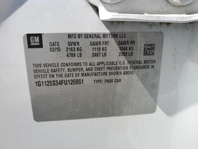 2015 Chevrolet Impala Lt VIN: 1G1125S34FU126861 Lot: 47110834