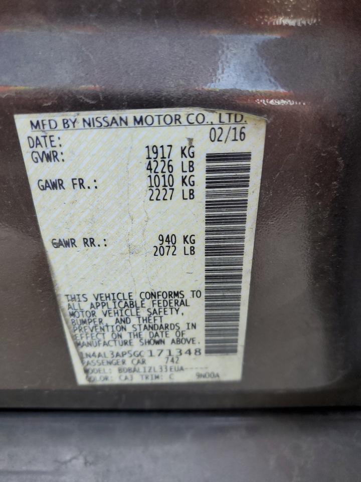 1N4AL3AP5GC171348 2016 Nissan Altima 2.5 1N4AL3AP5GC171348 2016 Nissan Altima 2.5