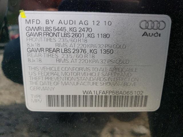 2011 Audi Q5 Premium Plus VIN: WA1LFAFP5BA065102 Lot: 47744994