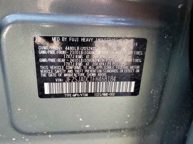 2015 Subaru Forester 2.5I Premium VIN: JF2SJADC1FH468184 Lot: 45014724