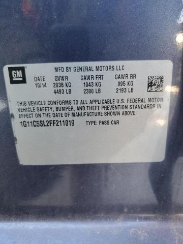 2015 Chevrolet Malibu 1Lt VIN: 1G11C5SL2FF211019 Lot: 48828114