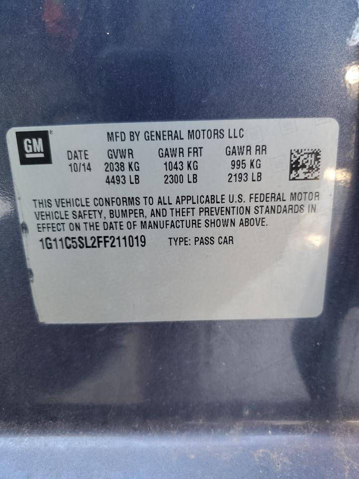 1G11C5SL2FF211019 2015 Chevrolet Malibu 1Lt