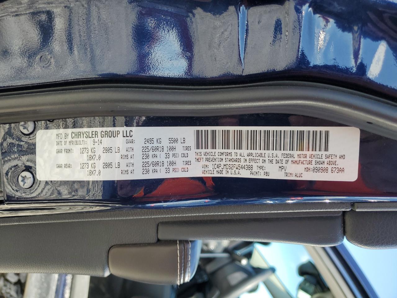 1C4PJMDS2FW544388 2015 Jeep Cherokee Limited