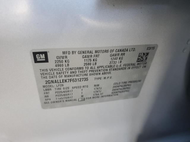 2015 CHEVROLET EQUINOX L - 2GNALLEK7F6312735