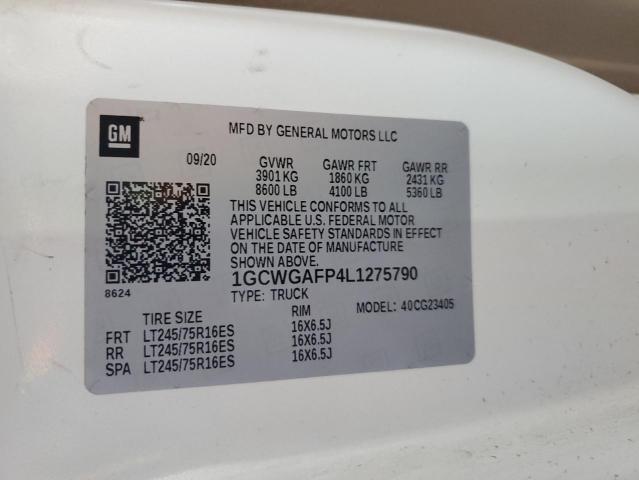 Lot #2477469440 2020 CHEVROLET EXPRESS G2 salvage car