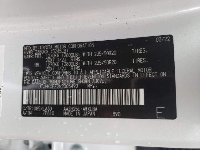2022 LEXUS NX 350H JTJHKCEZ2N2005490