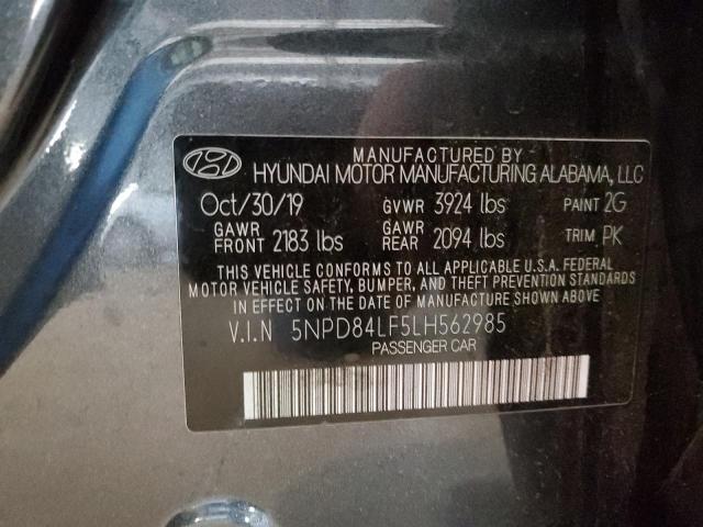 VIN 5NPD84LF5LH562985 Hyundai Elantra SE 2020 12