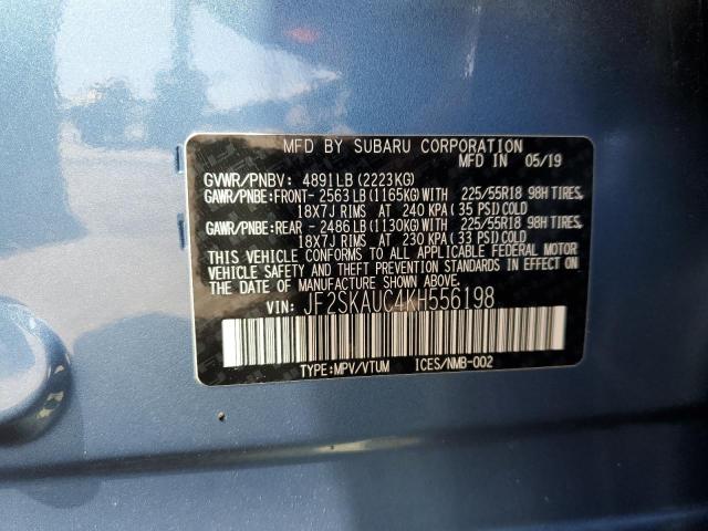 2019 SUBARU FORESTER L - JF2SKAUC4KH556198
