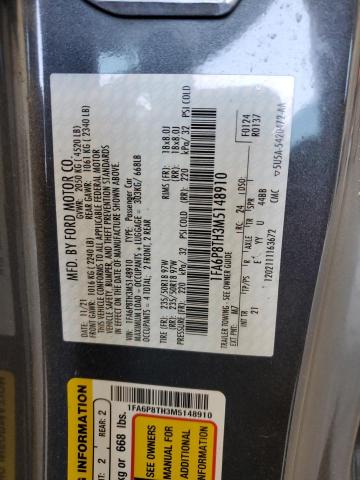 2021 FORD MUSTANG - 1FA6P8TH3M5148910