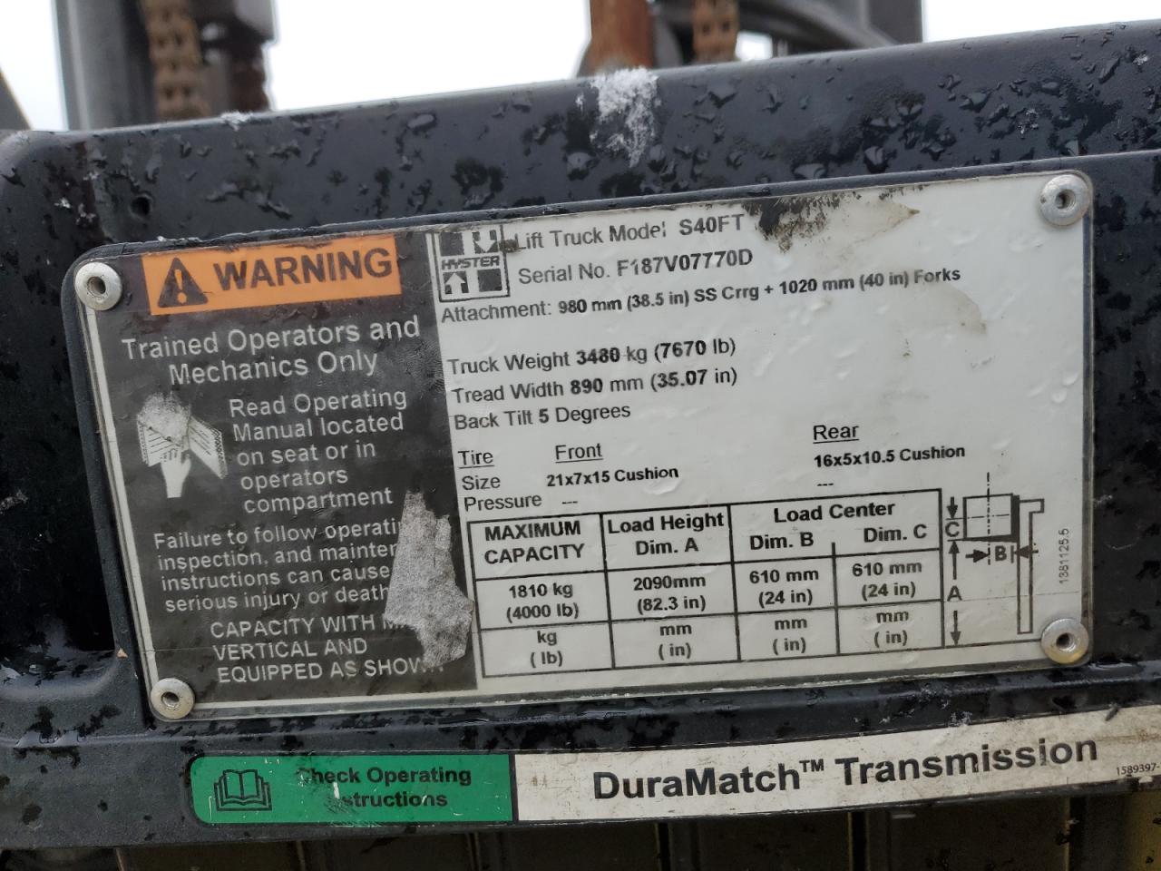 Lot #2420955359 2006 HYST FORKLIFT