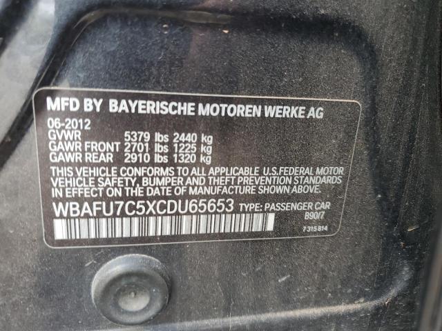 Lot #2423470177 2012 BMW 535 XI salvage car