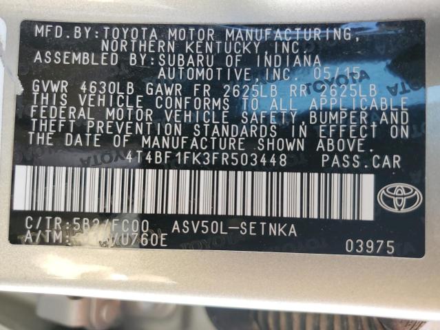 VIN 4T4BF1FK3FR503448 2015 Toyota Camry, LE no.13