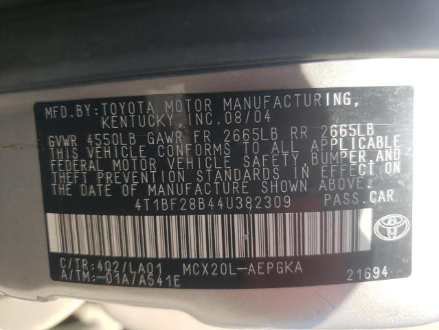 4T1BF28B44U382309 2004 Toyota Avalon Xl