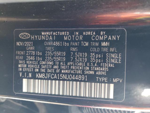 2022 Hyundai Tucson Sel Convenience VIN: KM8JFCA15NU044891 Lot: 45352934