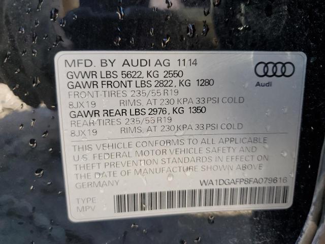 Lot #2459750134 2015 AUDI Q5 PREMIUM salvage car