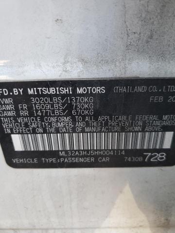 2017 Mitsubishi Mirage Es VIN: ML32A3HJ5HH004114 Lot: 48707364