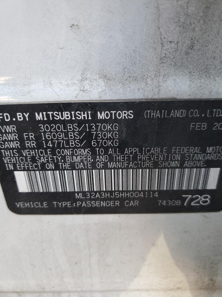 ML32A3HJ5HH004114 2017 Mitsubishi Mirage Es