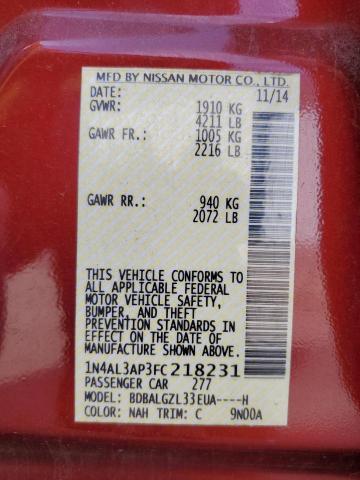 2015 NISSAN ALTIMA 2.5 1N4AL3AP3FC218231