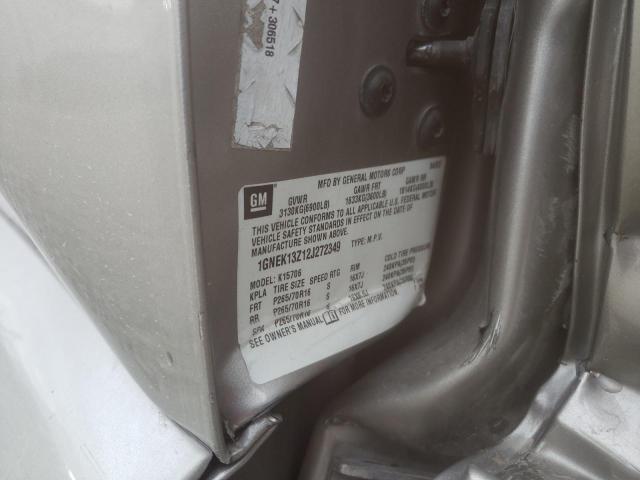 2002 Chevrolet Tahoe K1500 VIN: 1GNEK13Z12J272349 Lot: 44992424