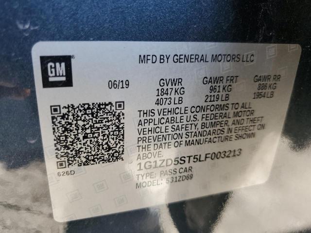 2020 CHEVROLET MALIBU LT - 1G1ZD5ST5LF003213