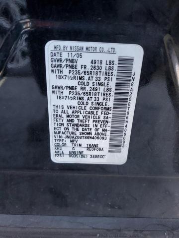 Lot #2471669943 2006 NISSAN MURANO SL salvage car