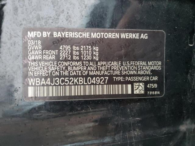 VIN WBA4J3C52KBL04927 2019 BMW 4 Series, 430XI Gran... no.12