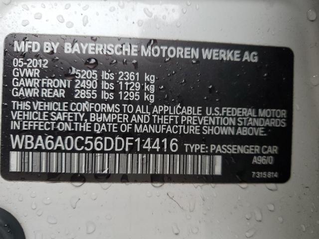 VIN WBA6A0C56DDF14416 2013 BMW 6 Series, 640 I no.12