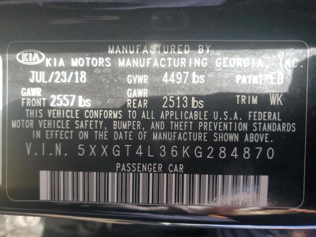 2019 Kia Optima Lx VIN: 5XXGT4L36KG284870 Lot: 48887784